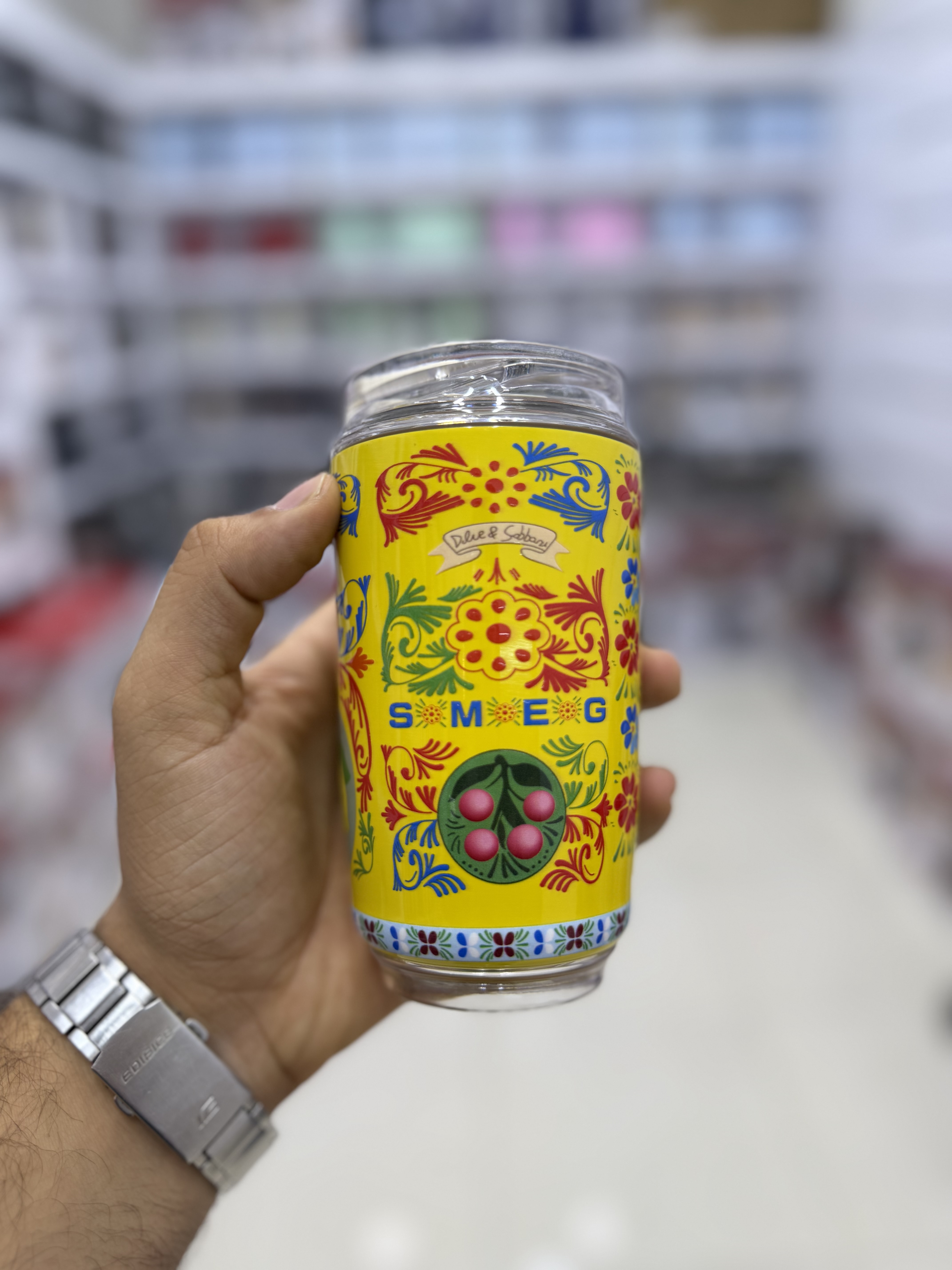 ماگ اسمگ طرحدار SMEG Wall Mug – زرد